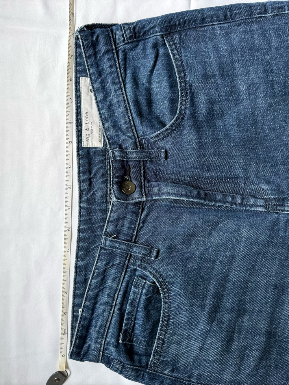 rag & bone Lori Mid Rise Wide Leg Jeans